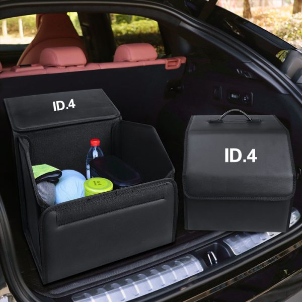 Car Foldable Storage Box Trip Leather Organizer Bag For Volkswagen VW ID.4