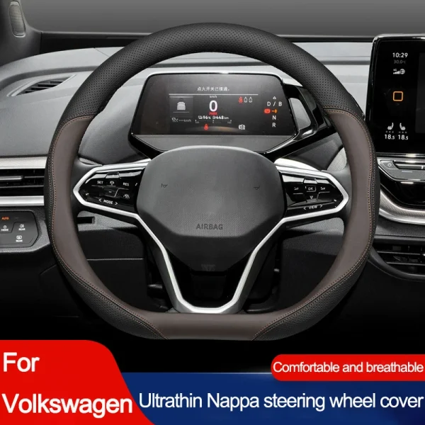 Cow-Leather-D-Type-Car-Steering-Wheel-Cover-Wrap-Holder-for-Volkswagen-ID3-Magotan-ID6X-Golf