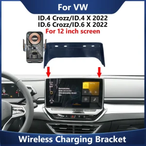 Wireless Charger Holder Car Phone Bracket for VW Volkswagen ID 4 Crozz/ID.4 X ID 6 Crozz/ID.6 X 2022