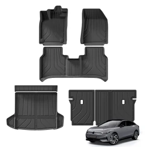 VW ID.7 ID7 TPE 3D Car Floor Mats Cargo Liner Trunk/Backrest Pad