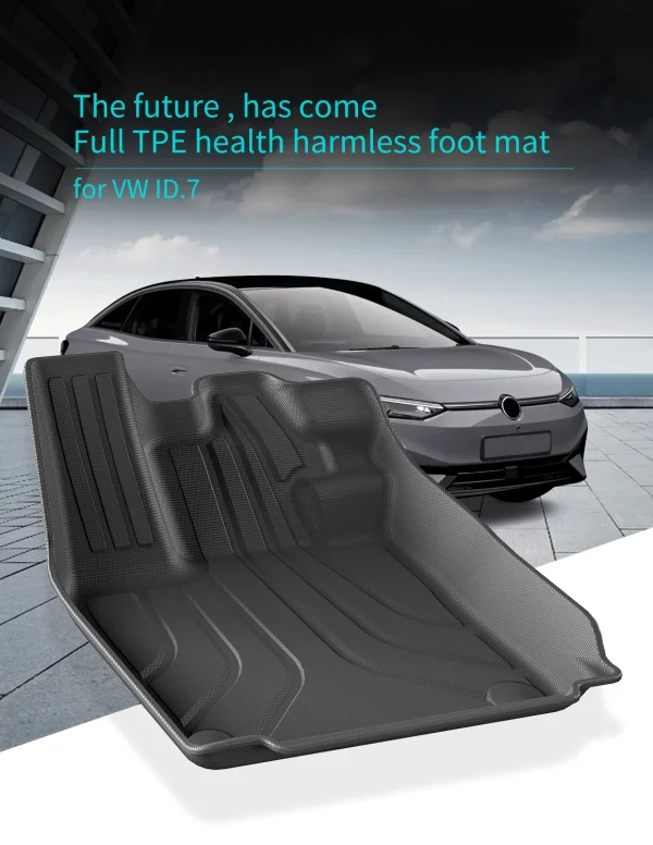 VW ID.7 ID7 TPE 3D Car Floor Mats Cargo Liner Trunk/Backrest Pad