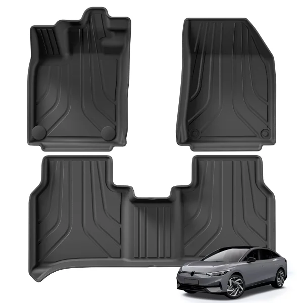 VW ID.7 ID7 TPE 3D Car Floor Mats Cargo Liner Trunk/Backrest Pad