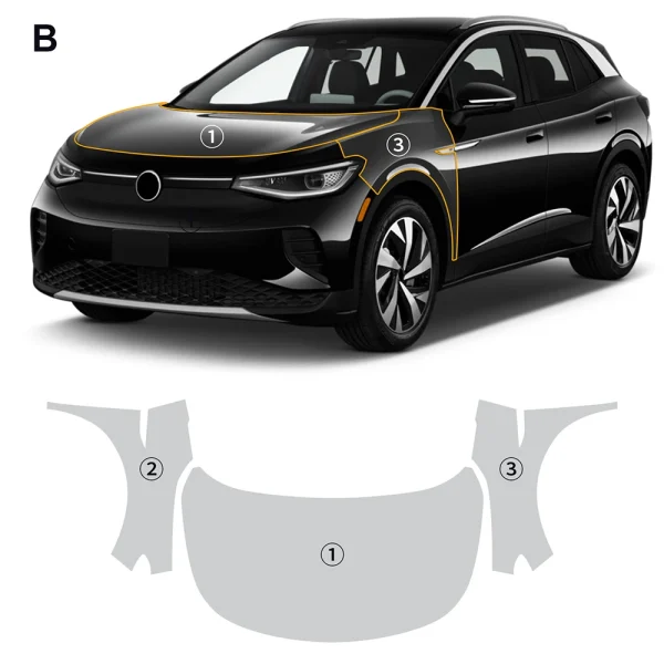 Volkswagen ID.4 VW 2021 2022 2023 2024 Body Clear Bra TPU