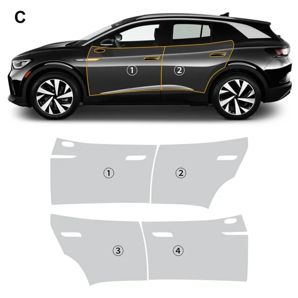 Volkswagen ID.4 VW 2021 2022 2023 2024 Body Clear Bra TPU