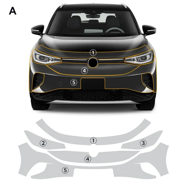Volkswagen ID.4 VW 2021 2022 2023 2024 Body Clear Bra TPU