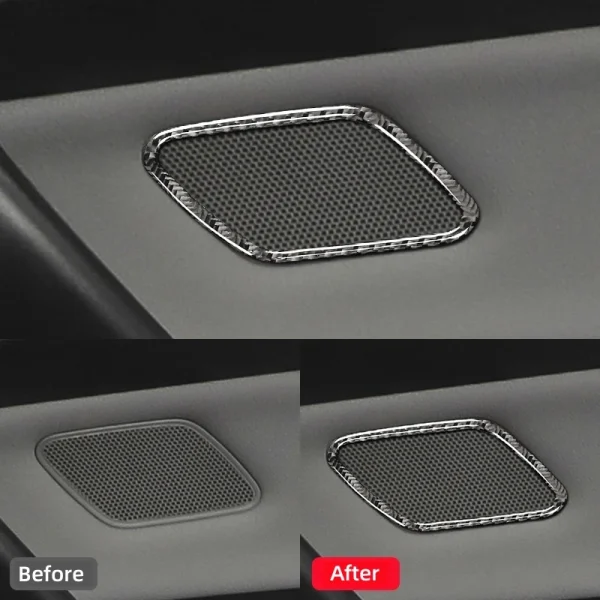 Carbon Fiber Auto Door Speaker Decor