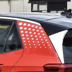 Pair Car Rear Sticker Spoiler Side C Pillar Decal