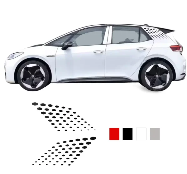 Pair Car Rear Sticker Spoiler Side C Pillar Decal