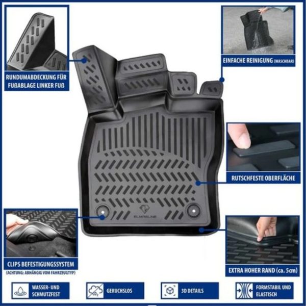 Car Foot Mat Set 2022-2024 VW ID.BUZZ